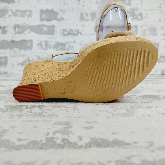 New Charles By Charles David Women's Lambert Cork Wedge Open Toe Sandals C972 - Picture 8 of 12